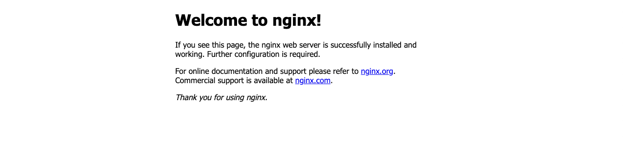 Welcome to nginx page